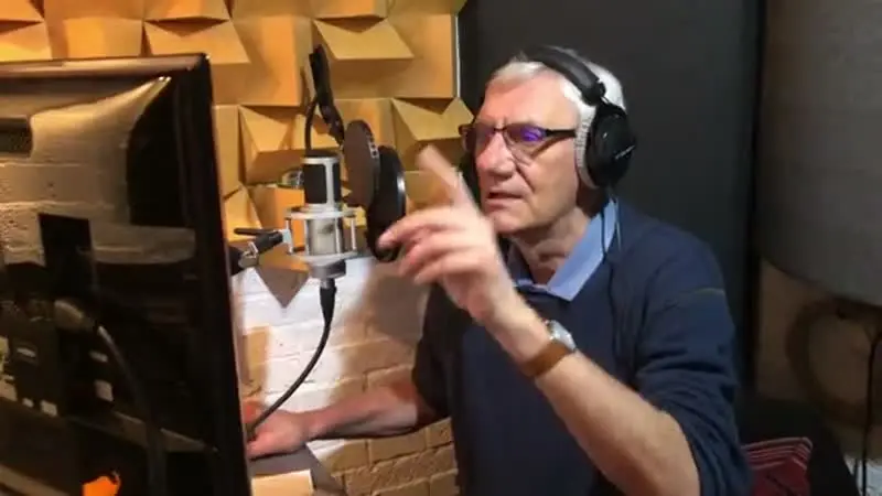 Wiktor Zborowski - sesja nagraniowa w studiu