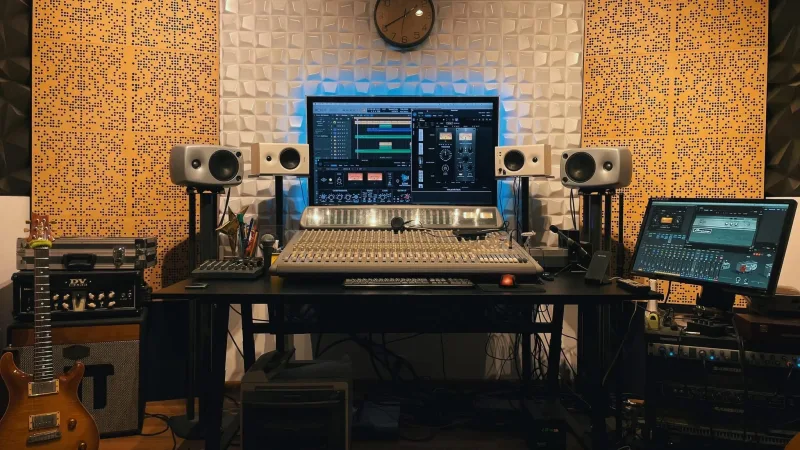 Realizatornia - stanowisko inżyniera dźwięku w studiu Powitania.pl